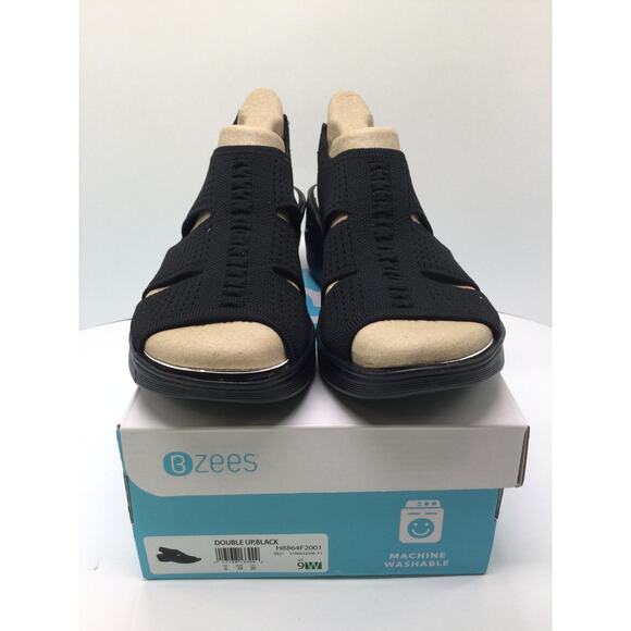 Bzees Double Up Slingback Wedge Sandal 9W NIB - Picture 7 of 12